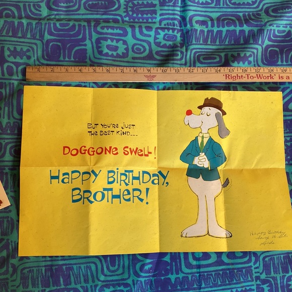 Vintage 1960’s Boy Brother Birthday Cards Lot of 4 - Picture 11 of 11